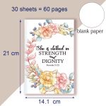Strength & Dignity Floral Scripture Notebook - Image 8